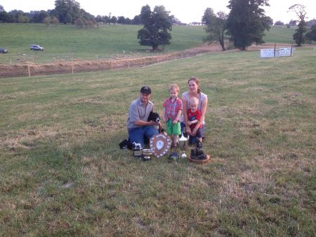 Ricky Hutchinson with Sweep and family.